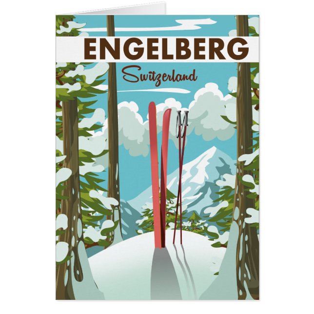 Engelberg Switzerland ski poster  (Front)