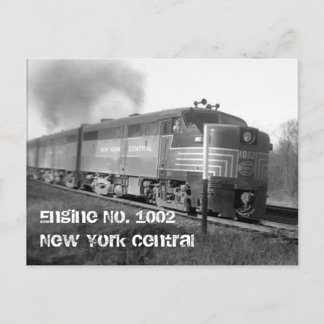 engine1002, Engine No. 1002New York Central Postcard (Front)