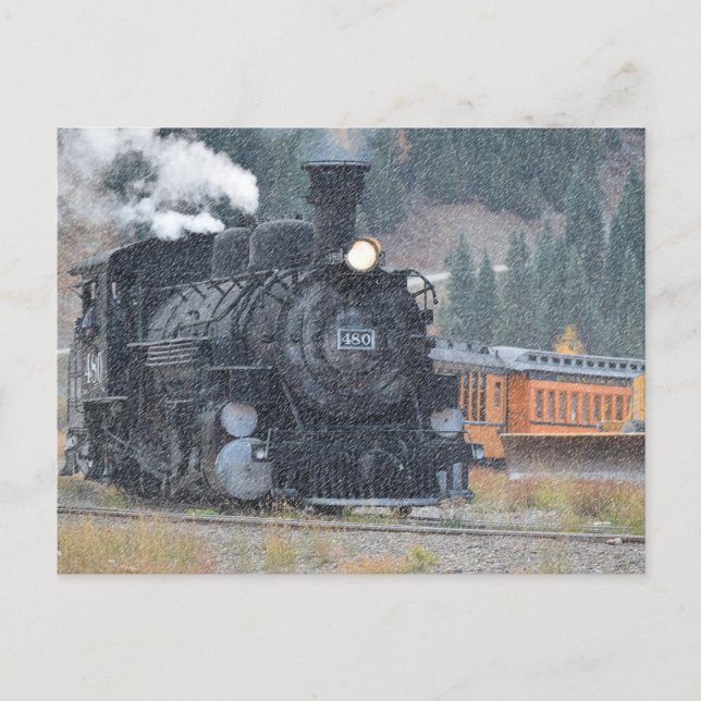 Engine 480 Durango Train Postcard (Front)