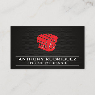 Engine Block Carbon Fibre Business Card