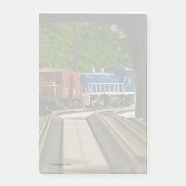 Engine & Caboose at E. Pgh 4x6" Post-it notes (Front)