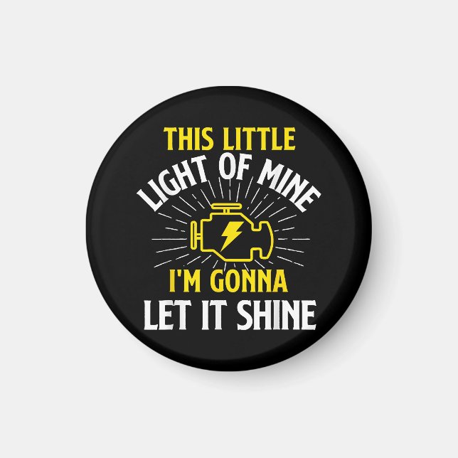 Engine Control Light - Car Guy Auto Mechanic Magnet (Front)