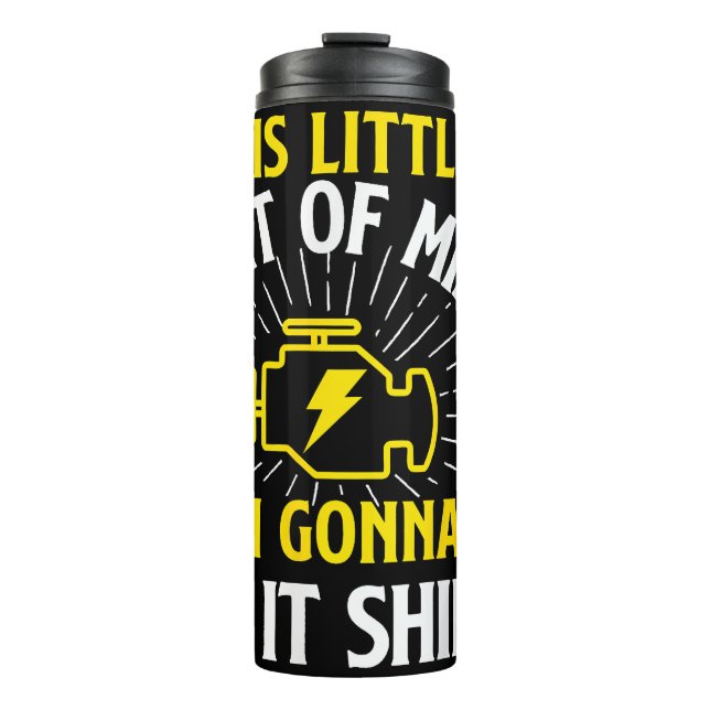 Engine Control Light - Car Guy Auto Mechanic Thermal Tumbler (Front)