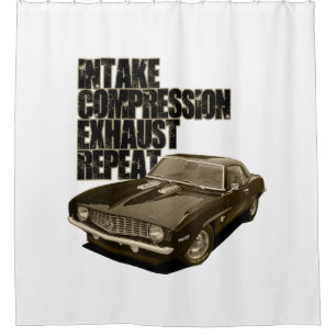 Engine Cycle of Camaro Shower Curtain