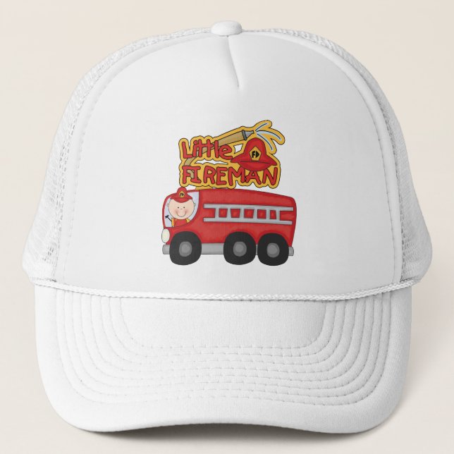 Engine Little Fireman Tshirts and Gifts Trucker Hat (Front)