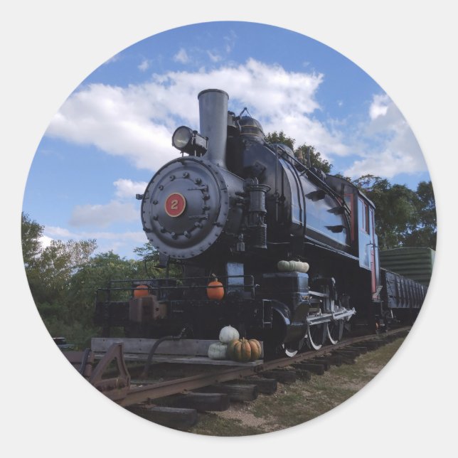 Engine Number 2 Classic Round Sticker (Front)