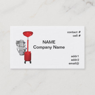engine oil change business card