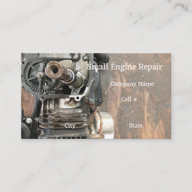  Engine Repair Shop Business Card (Front)