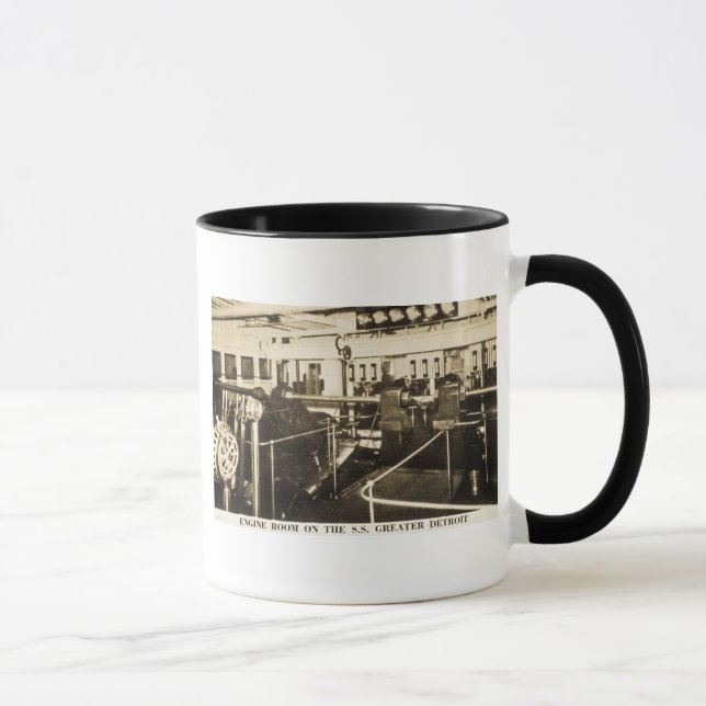 Engine Room on the S.S. Greater Detroit - D&C Line Mug (Right)