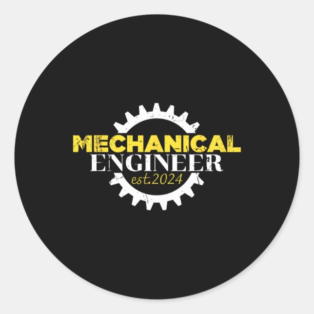 Engineer 2024 Engineering Graduation Student  Classic Round Sticker (Front)