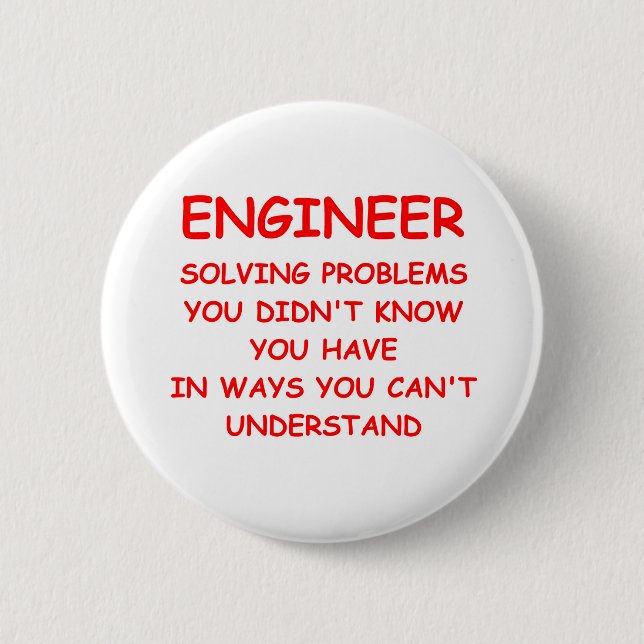 ENGINEER 6 CM ROUND BADGE (Front)