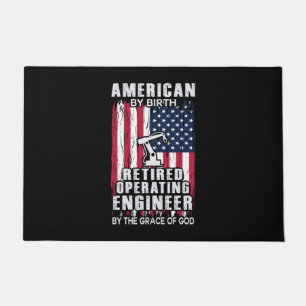 Engineer American Retired Operating Engineer Doormat