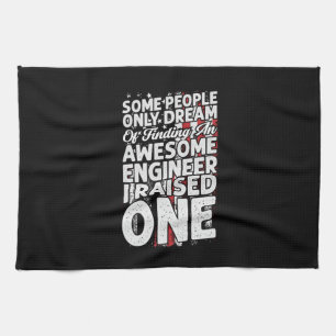 Engineer Art Awesome Engineer Tea Towel