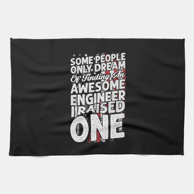 Engineer Art Awesome Engineer Tea Towel (Horizontal)