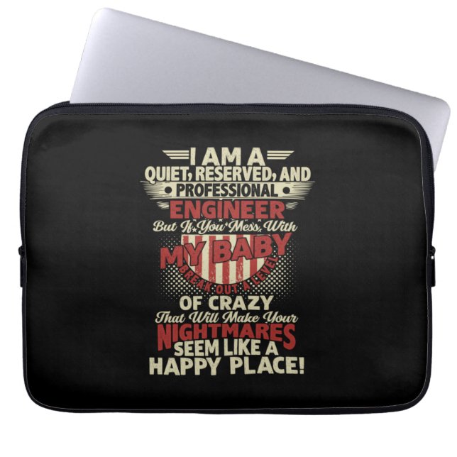 Engineer Art Professional Engineer Laptop Sleeve (Front)