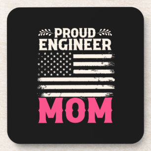 Engineer Art Proud Engineer Mum Coaster