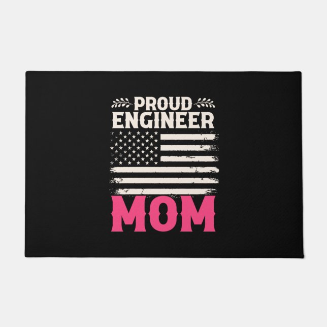 Engineer Art Proud Engineer Mum Doormat (Front)