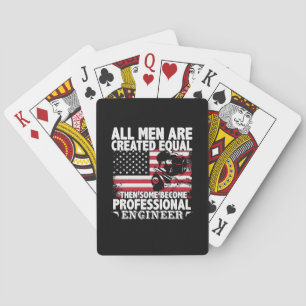 Engineer Art Some Men Become Professional Engineer Playing Cards