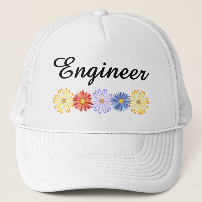 Engineer Asters Trucker Hat (Front)
