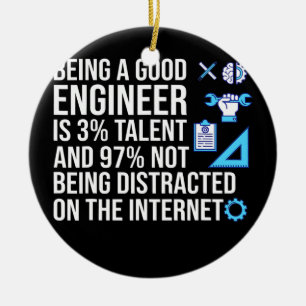 Engineer Being A Good Engineer Computer Software Ceramic Ornament