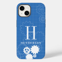 Engineer Blueprint Style Custom Monogram | Name
