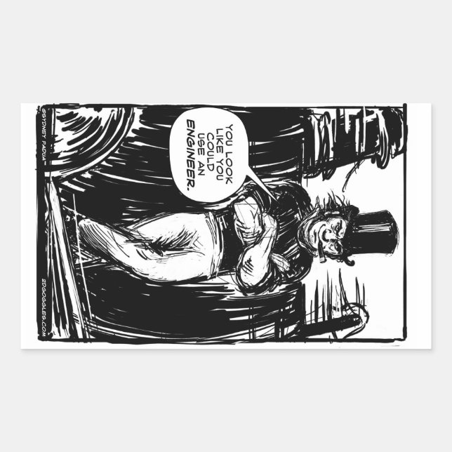 Engineer Brunel Rectangular Sticker (Front)