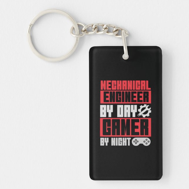 Engineer By Day Gamer By Night Key Ring (Front)