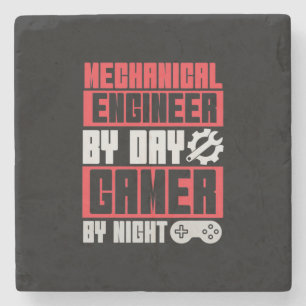 Engineer By Day Gamer By Night Stone Coaster
