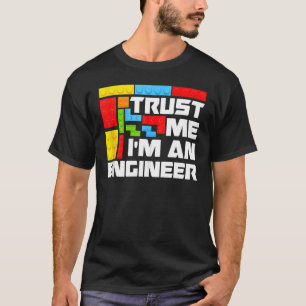Engineer Children Kids Toy Big Building Blocks Bui T-Shirt