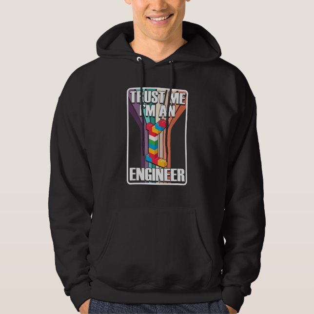 Engineer Construction Master Builder Building Bric Hoodie (Front)