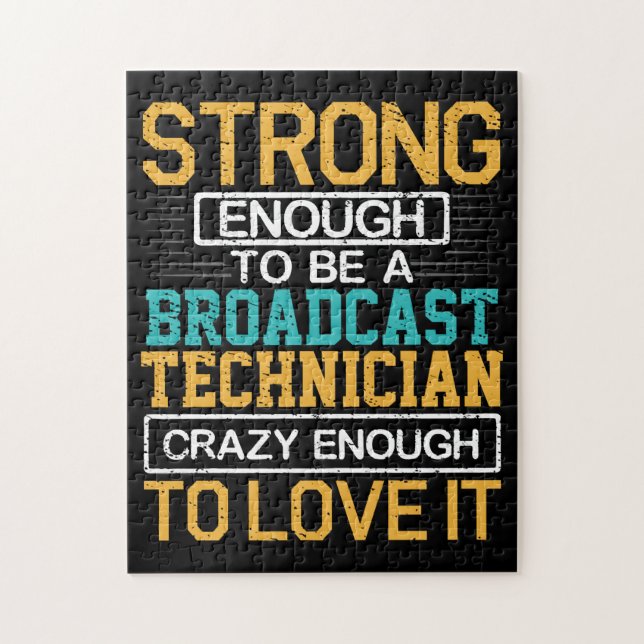 Engineer Crazy Enough To Be A Broadcast Technician Jigsaw Puzzle (Vertical)