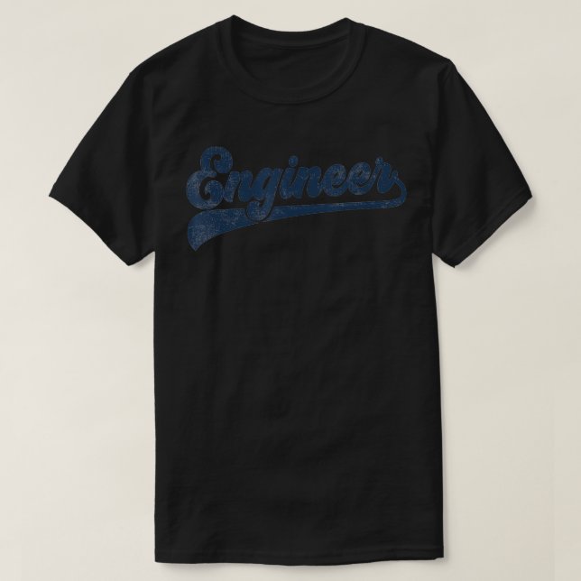 Engineer Cute Vintage Graphic  T-Shirt (Design Front)