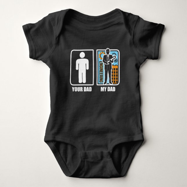 Engineer Dad Baby Bodysuit (Front)