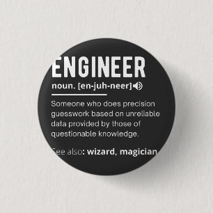 ENGINEER DEFINITION 3 CM ROUND BADGE