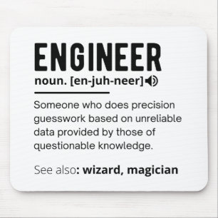 Engineer Definition Engineering Gift Mouse Pad