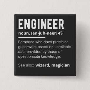 Engineer Definition Engineering Gift T-Shirt 15 Cm Square Badge