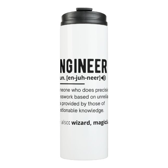 Engineer Definition Engineering Gift Thermal Tumbler (Front)