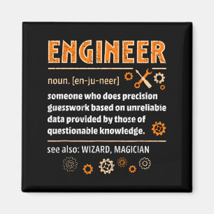 Engineer Definition Funny Engineering Nerdy Scienc Magnet