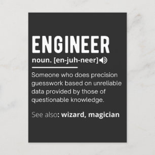 ENGINEER DEFINITION HOLIDAY POSTCARD