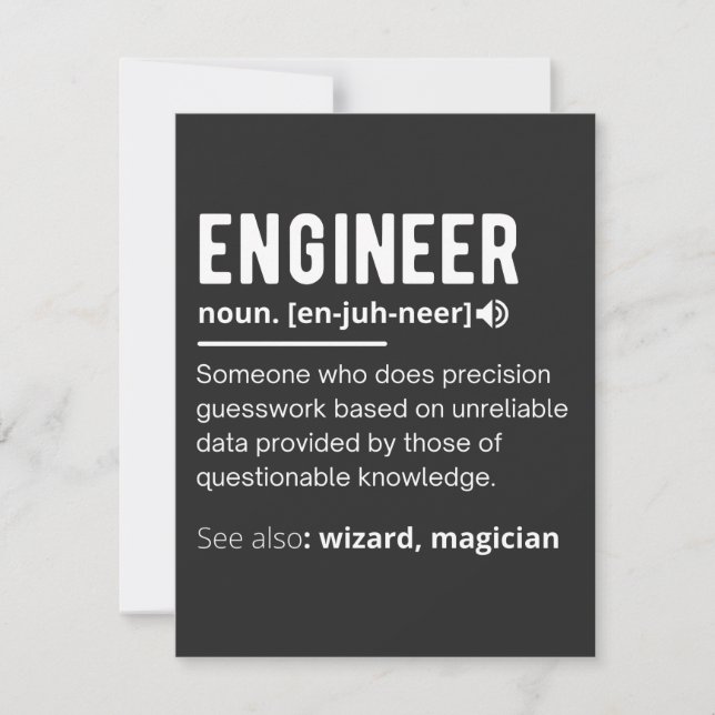 ENGINEER DEFINITION THANK YOU CARD (Front)