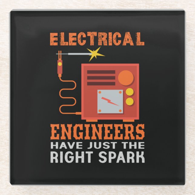 Engineer Electrical Engineers Have Just The Right Glass Coaster (Front)