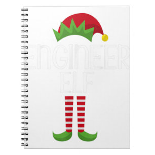 Engineer Elf Family Matching Group Christmas Party Notebook