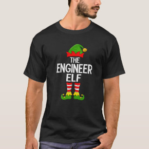 Engineer Elf Xmas Matching Family Elf Squad Christ T-Shirt