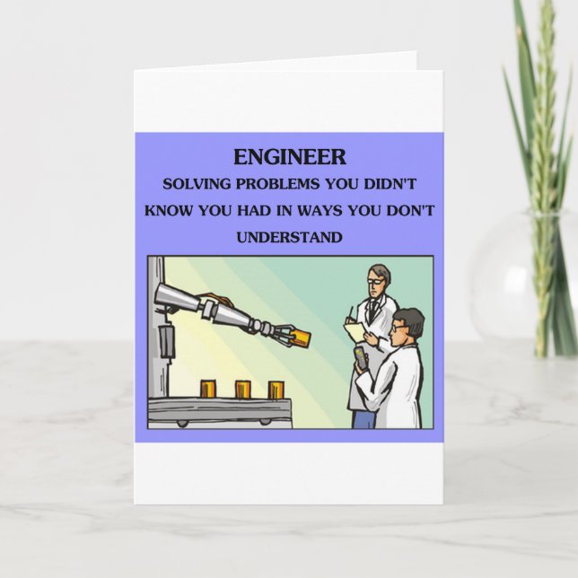 engineer engineering joke card (Front)