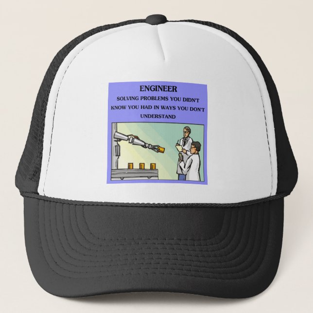 engineer engineering joke trucker hat (Front)
