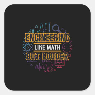 Engineer Engineering Like Math Square Sticker