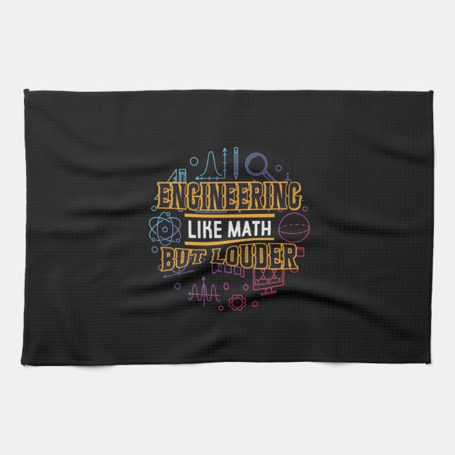 Engineer Engineering Like Math Tea Towel (Horizontal)