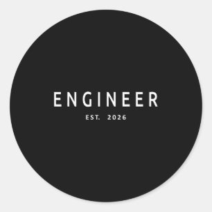 Engineer Est. 2026 Engineering Graduation  Classic Round Sticker
