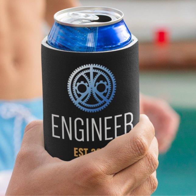 Engineer Established , Engineering Graduate Custom Can Cooler (Creator Uploaded)