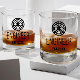 Engineer Established , Engineering Graduate Custom Whiskey Glass
